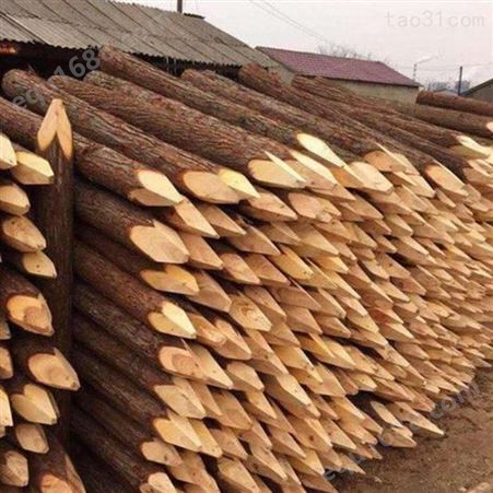 2米杉木桩尺寸 绿化杉木桩施工 驳岸杉木桩