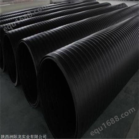 HDPE黑色双壁波纹管厂家 青海排污管 大口径扩口波纹管