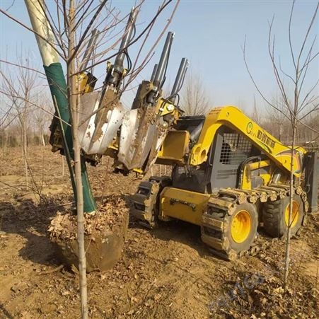 履带式移树机伐树 多瓣式土球挖树机 运作性能稳定不劈根挖球饱满