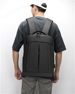 定做商务双肩背包男 双肩包印字图案可扩容学生电脑背包定制logo