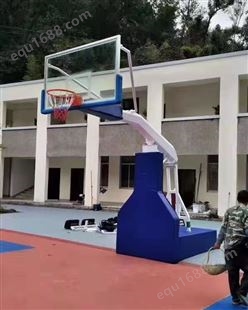 浩圆 平箱独臂篮球架 运动球馆内用钢化玻璃篮板