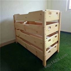 幼儿园午睡床 实木可折叠 单人加厚小学生午托小床 专用幼儿床