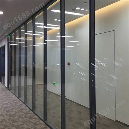 铝合金办公室隔断写字楼玻璃隔断铝合金高隔断墙工程