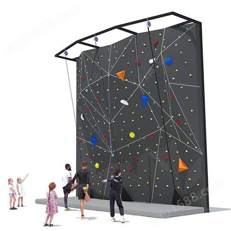 奇乐KIRA 室内外大型玻璃钢抱石攀岩墙定制 青少年体适能拓展训练