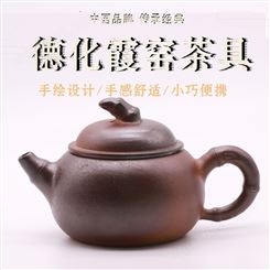 德化霞窑瓷器 汉唐茶具 半自动茶具