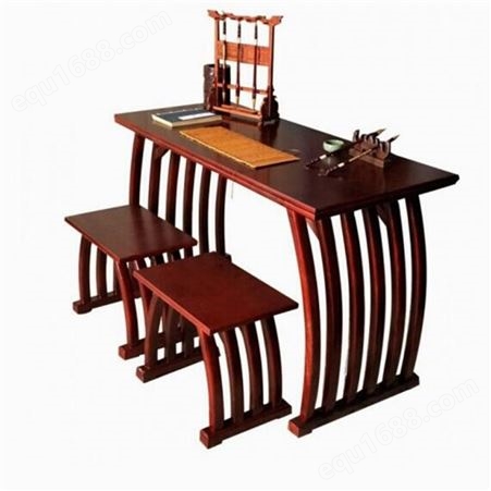 黄南实木书法桌椅 学生绘画桌定做 源和志城书案画案厂家