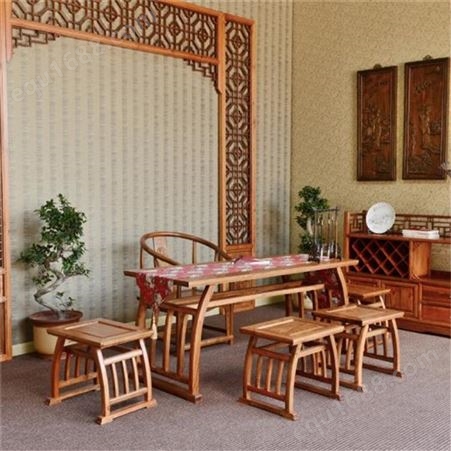 黄南实木书法桌椅 学生绘画桌定做 源和志城书案画案厂家