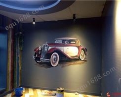 专业定制 餐馆背景墙画 手绘油画  外墙简单墙绘 墙面手绘