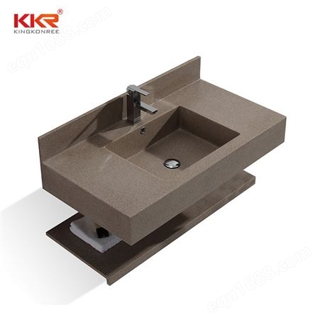 KKR供应人造石台面板粘接台下盆 洗漱间阳台一体台面盆可加工定制