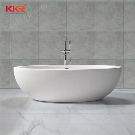 KKR 欧式厚边实心人造石浴缸 艺术民宿大容量双人浴缸