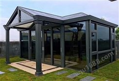 锦良装饰 别墅户外花园屋顶封阳台 铝合金玻璃阳光房 可定制