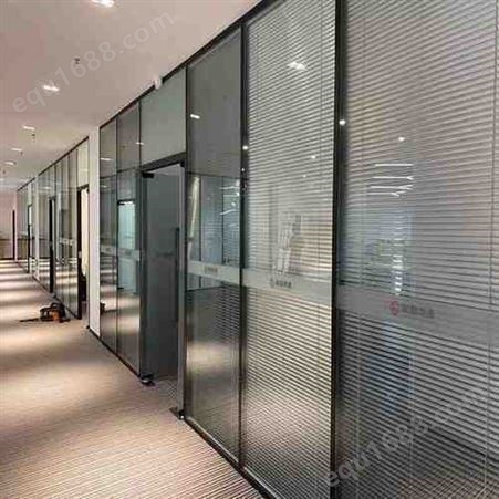 锦良装饰 办公室会议室隔断 铝合金钢化玻璃 支持定制