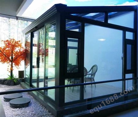 锦良装饰 别墅户外花园屋顶封阳台 铝合金玻璃阳光房 可定制