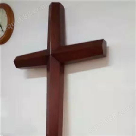 恒森木业 教堂教会实木十字架 木质壁挂 大型摆件可定制