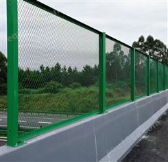 公路桥梁防抛网与防落网材质 浸塑镀锌钢丝 高度1.2 双圈钢板网