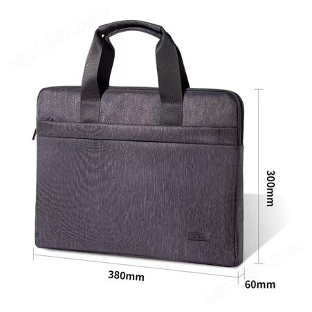 得力BG100-45三角式商务公文包手提袋资料包会议用包（灰/黑色）