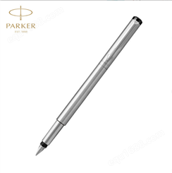 派克（PARKER） 威雅系列钢杆白夹钢笔墨水笔（不锈钢本色）