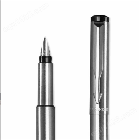 派克（PARKER） 威雅系列钢杆白夹钢笔墨水笔（不锈钢本色）
