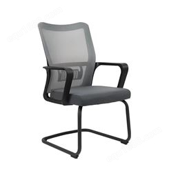 得力91204金属布网办公椅/会客椅/会议椅（灰/黑）