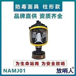 诺安NAMJ01防毒全面具 大视野防毒面具 柱形滤盒防护面罩