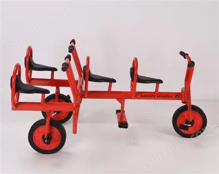 幼儿园儿童三轮车 双人小拉车 小孩幼教黄包车 可带人户外玩具车