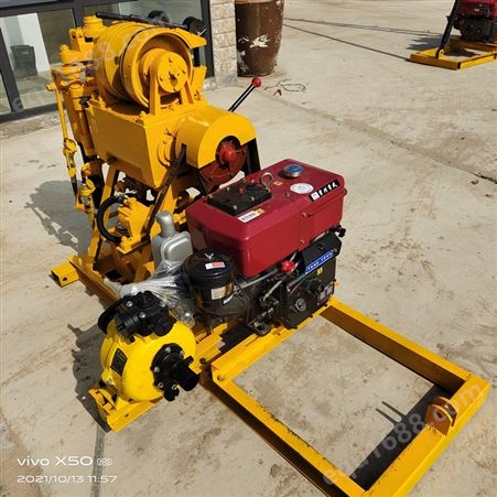 全液压便携式岩心钻机 60型液压取芯勘探设备 60米土壤取样钻机