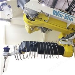 双机器人高压水切割系统汽车顶棚地毯内饰件切割