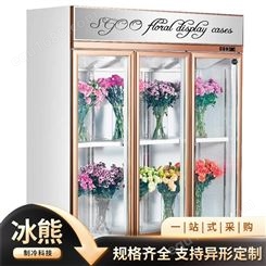 冰熊 花店鲜花柜冷藏柜 商用风冷鲜花保鲜柜 立式展示柜