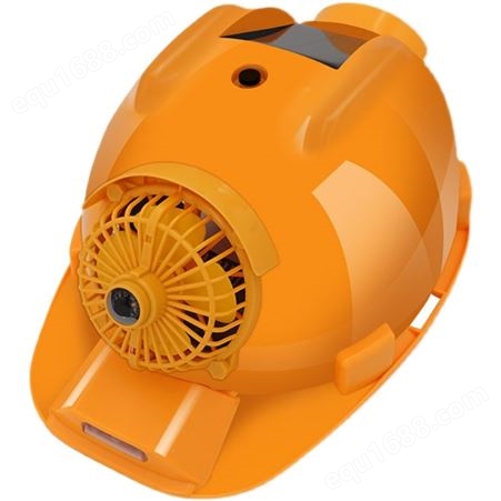 男工地空调安全帽带风扇太阳能风扇安全帽太阳能遮阳防晒充电制冷