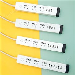 多功能USB充电插座多口插排家用宿舍电插板带电源延长线3/5米拖板
