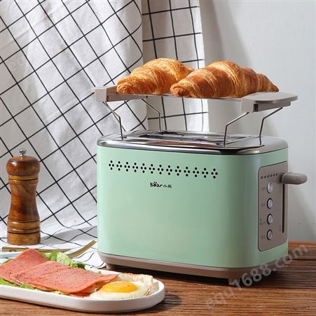 Bear小熊DSL-C02A1三明治早餐机烤面包片机多士炉不锈钢吐司机