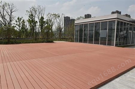 户外共挤地板塑木阳台花园二代生态木塑公园庭院别墅室外长条地板