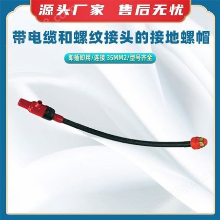 带电缆和螺纹接头的接地螺帽绝缘螺纹接头连接器电气设备连接线缆