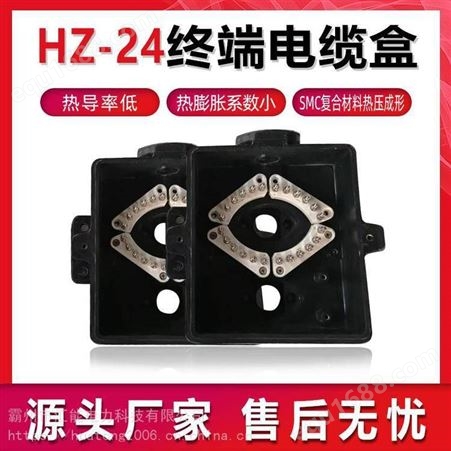 HZ-24终端电缆盒HZ4-24复合材料终端信号盒黑色电缆盒保护盒
