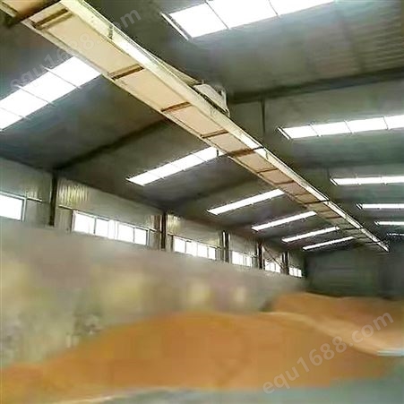 甲辰 粮食皮带机悬空流水线 平板输送机 遥控小车卸料厂家定制