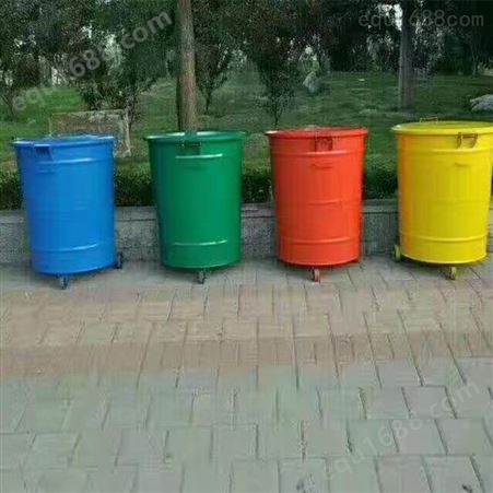 厂家生产 户外垃圾桶 铁质垃圾桶 环卫钢板分类垃圾桶 昊德
