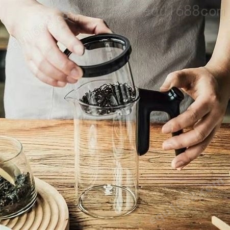 鸣盏飘逸杯玻璃茶具高硼硅冲茶器MZ-8003 企业送礼团购 一件代发